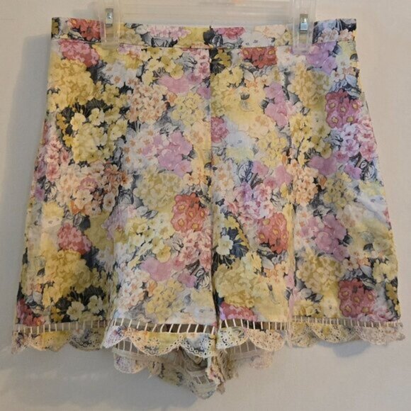 Zimmermann Valour Hydrangea Flare Shorts Size 1 Small b89E - Picture 2 of 11